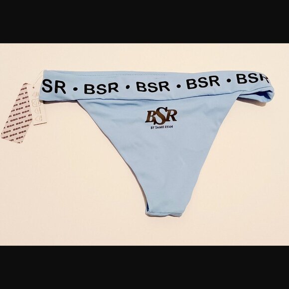 BSR By Samii Ryan Cheeky Coverage Break The Rules Bikini Bottoms Blue - Picture 2 of 7